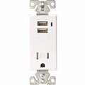 Cooper Industries Receptacle Usb Charge White TR7740W-K-L